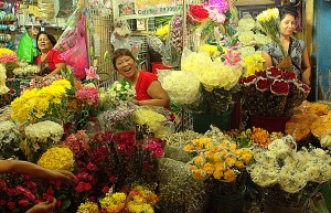 Friendly flower vendors